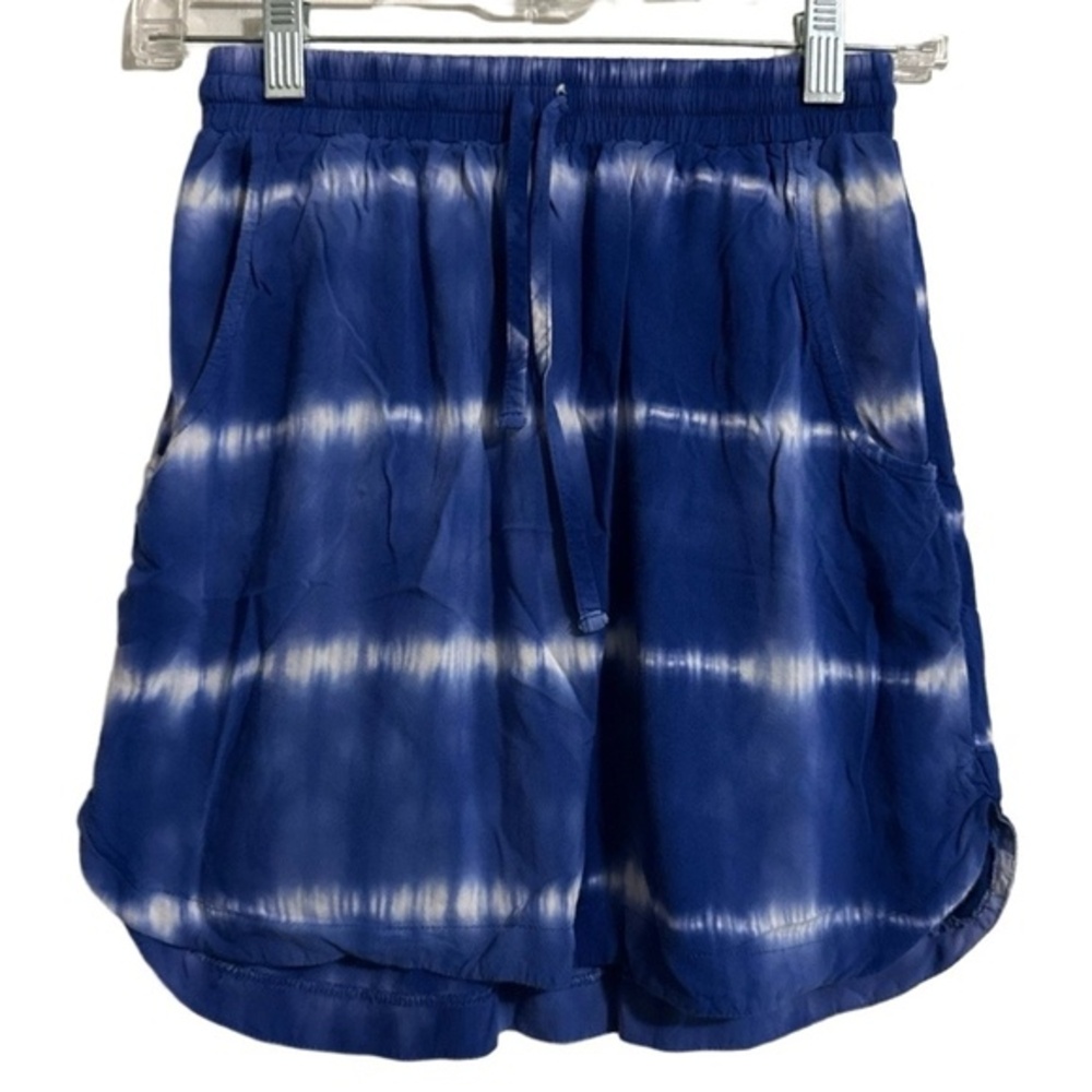 MERONA™ Skirt Women's‎ XS Blue White Tie Dye Elastic Waist Casual Rayon